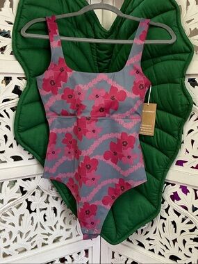 NWT Teal X Lexbreezy pua kala lei steel bodysuit. Size L. Color: grey/mauve
